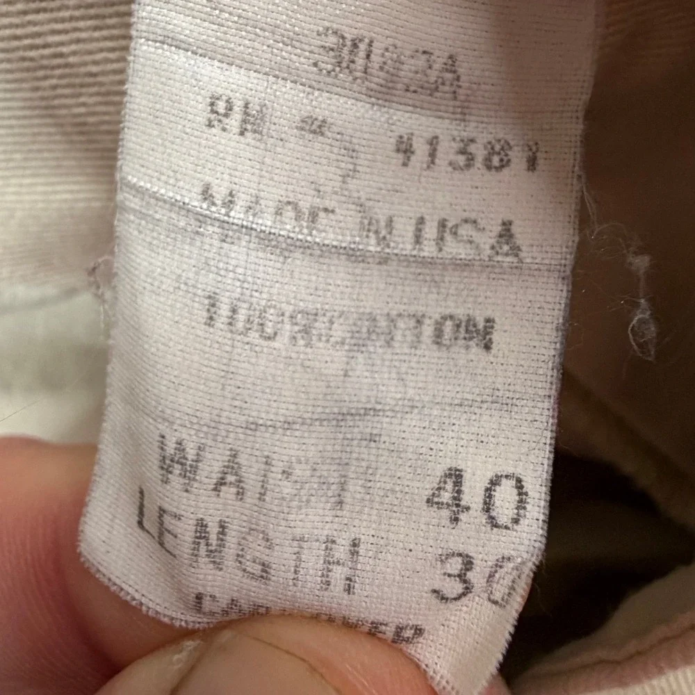 Rare Polo Ralph Lauren Pleated Chino Pants‎ Mens 38x28 Tan Beige Made in USA